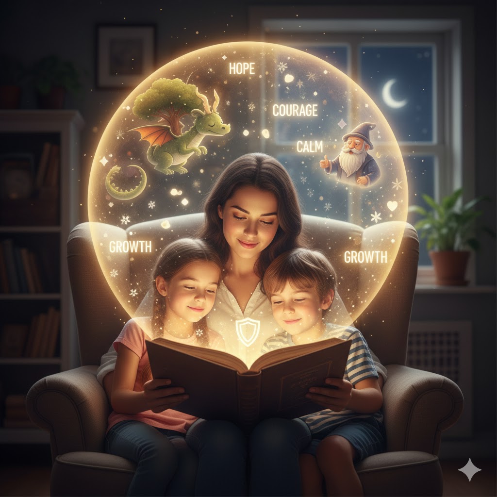 حكايات آمنة: دور القصص الآمنة في دعم الصحة النفسية والنمو الشخصي